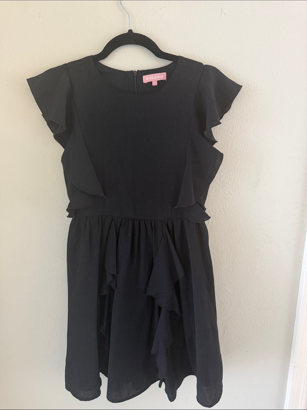 BCBG Girls Black Ruffle Dress